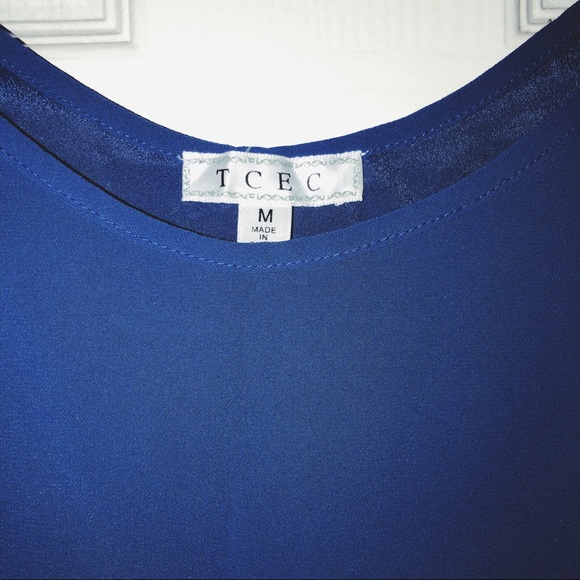 Blue Croptop Tank Top - Picture 3 of 3